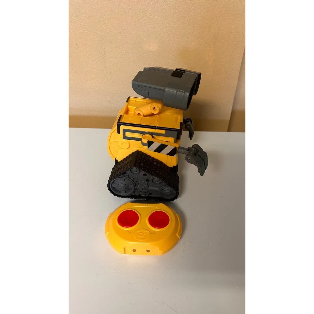 Disney Pixar Wall-E Remote Control Robot Toy with Light Up Eyes Yellow Grey
